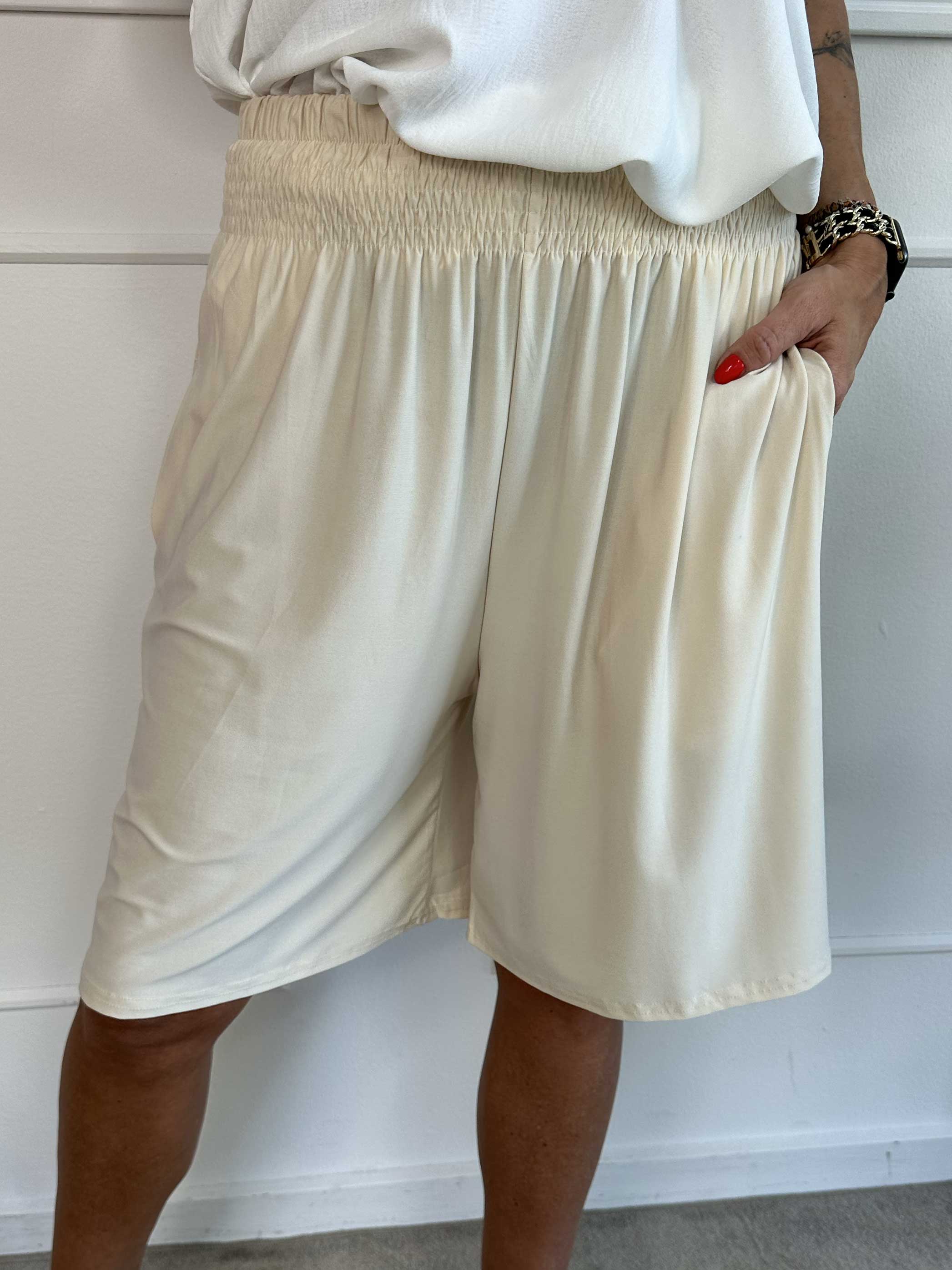 Pams Plain Short Knickers - Shorts i elastisk stof med elastikkant